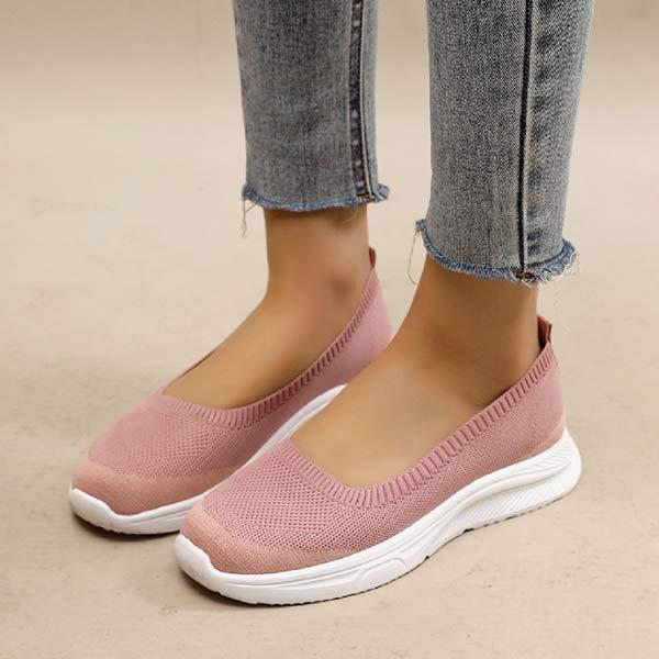 Women's Flyknit Slip-On Flat Casual Sneakers 50540456C