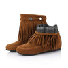 Women's Low-Heel Casual Fringed Boots 27599957C