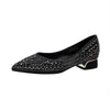 Women's Fashionable Pointed Toe Rhinestone Flat Shoes 09028557S