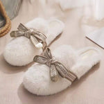 Women's Closed Toe Soft Sole Fuzzy Slippers 95421315C