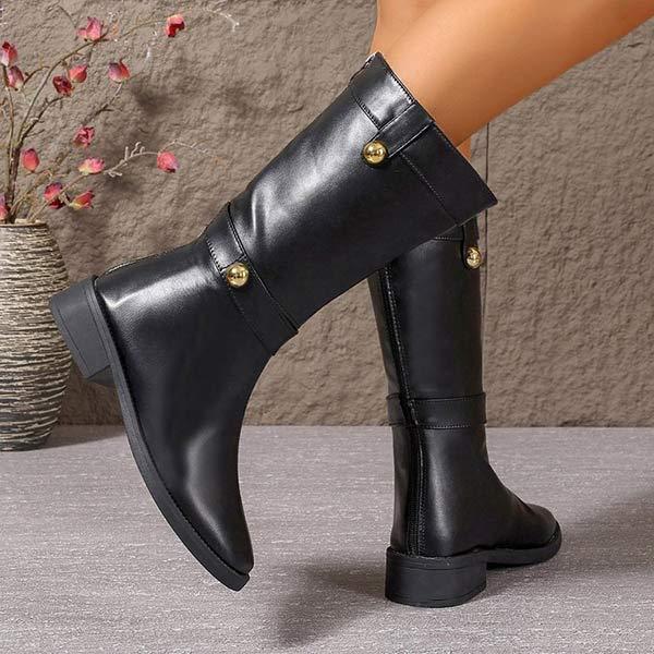 Women's Retro Chunky Heel Martin Boots 15073699C