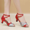 Women's Elegant Mid Heel Soft Dancing Shoes 41850620C