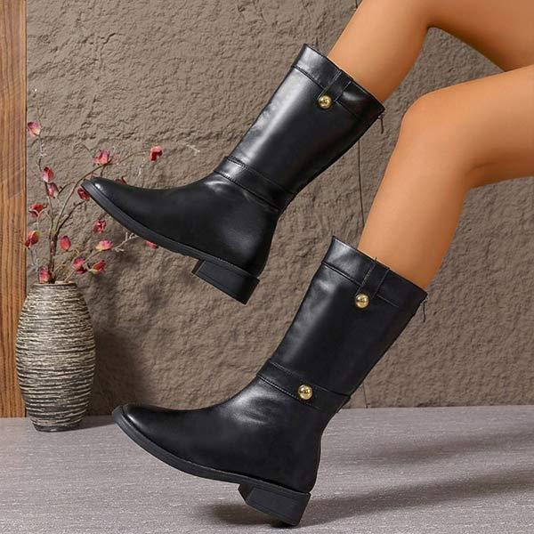 Women's Retro Chunky Heel Martin Boots 15073699C