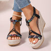 Women's Platform Wedge Woven Sandals 52073061C