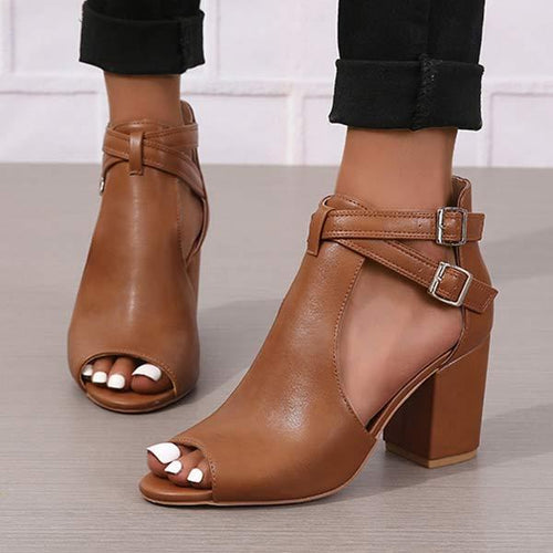 Women's High Heel Buckle Sandals 12166461C