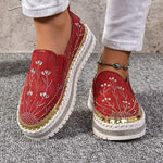 Women's Rhinestone Platform Platform Loafers 52716236C