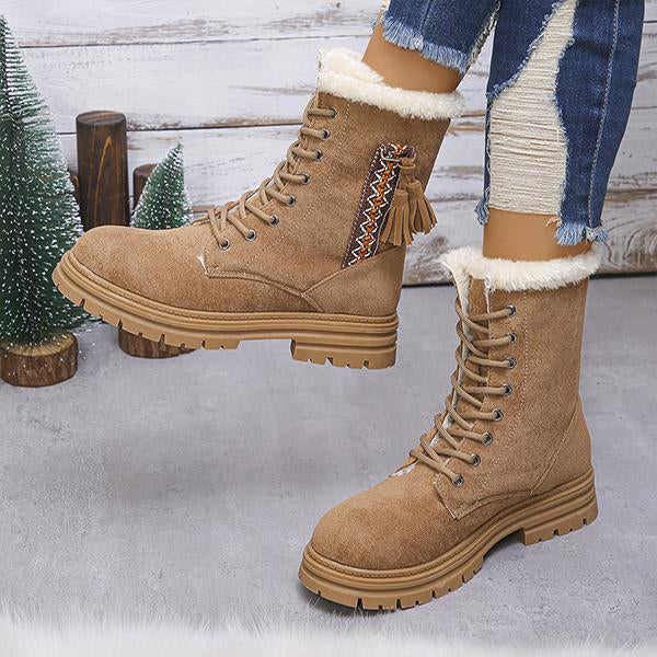 Women's Ethnic Style Tassel Decorated Snow Boots 95246389S