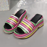 Women's Color Block Casual Thick Soled Slippers 25479626S
