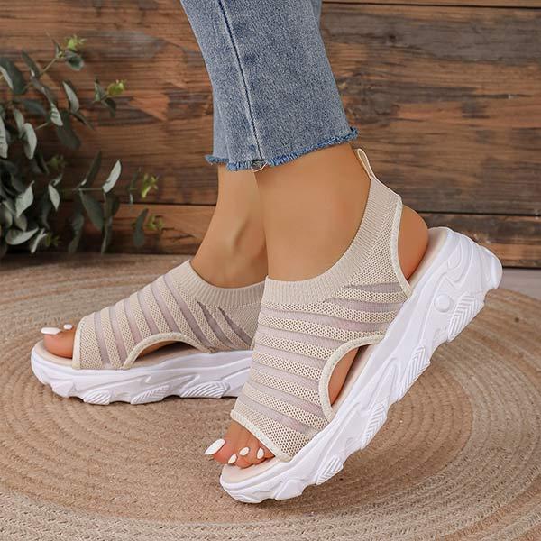 Women's Flyknit Thick Sole Casual Sandal 08115086C