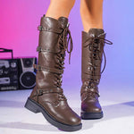 Women's Vintage Mid-Calf Riding Boots 41853670C