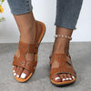 Women's Flat Casual Carved Velcro Sandals 07531065S