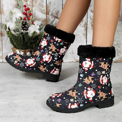 Women's Fashionable and Comfortable Christmas-Themed Warm Boots 12448553C