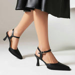 Women's Elegant Square Toe Buckle Stiletto Heels 90966635C