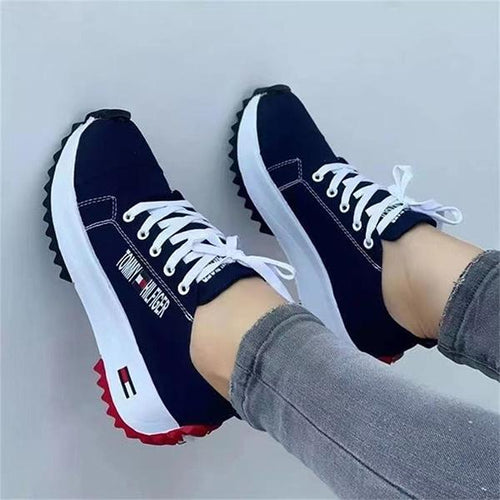 Women's Casual Thick Sole Canvas Sneakers 32145086S