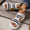 Women's Fly Woven Thick Sole Casual Sandals 77032773C