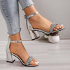 Women's Fashion Rhinestone Block Heel Sandals 74540712S