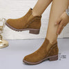 Women's Vintage Suede Chunky Heel Ankle Boots 10446229C