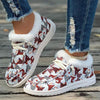 Women's Flat Round-Toe Halloween Cotton Shoes 14833318C