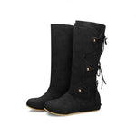 Women's Retro Casual Lace-up Mid-calf Boots 21846438S