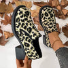 Women's Fashionable Leopard Print Chunky Heel Slip-On Shoes 54376143C