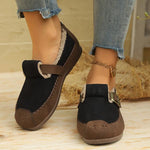 Women's Casual Plush Lined Flat Cotton Shoes 93367676S