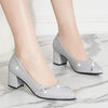 Womens' Fashionable Low-Cut Chunky Heel Shoes 27138497C