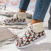 Women's Lace-Up Christmas Cotton Shoes 94602061C