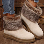 Women's Casual Fur Collar Thick Soled Snow Boots 17535543S