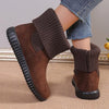 Women's Patchwork Knitted Casual Flat Ankle Boots 25376400S