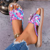 Women's Casual Thong Woven Slide Sandals 00874936C