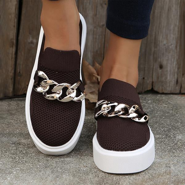 Women's Shallow Chain Thick Soled Casual Shoes 30290043S
