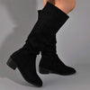 Women's Chunky Heel Suede High Boots 18667619C