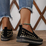 Women's Rhinestone Slip-On Loafers 77398737C