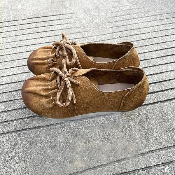 Women's Retro Lace-Up Bow Casual Flats 89606100S