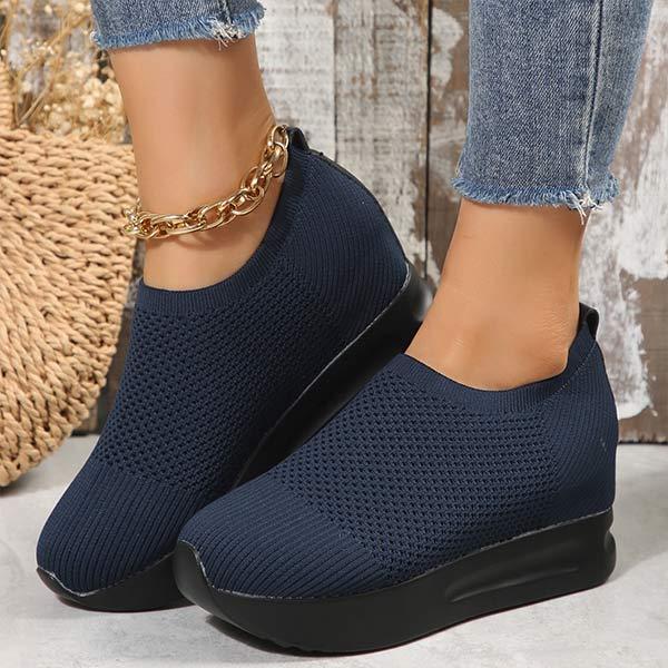 Women's Hollow-Out Mesh Wedge Slip-On Shoes 12752927C