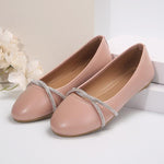 Women's Casual Rhinestone Round Toe Flat Shoes 21980587S