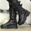 Women's Thick-Soled Punk Mid-Calf Boots 29192539C