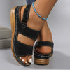 Women's Casual Peep-Toe Velcro Sandals 72084088C
