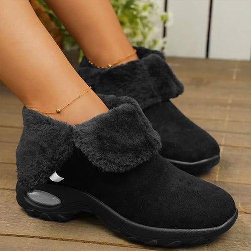 Women's Short Shaft Casual Snow Boots with Added Plush and Thickness 43095349C