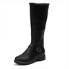 Women's Side Zipper Chunky Heel Over-the-Knee Boots 09307627C