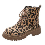 Women's Fashionable Casual Leopard Print Martin Boots 19640987S