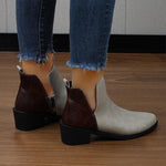 Women's Casual Side Zip Block Heel Chelsea Boots 26724255S