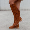 Women's Fashion Low Heel Sleeve Suede High Boots 46514596C
