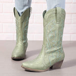 Women's Chunky Heel Cowboy Boots 56061105C