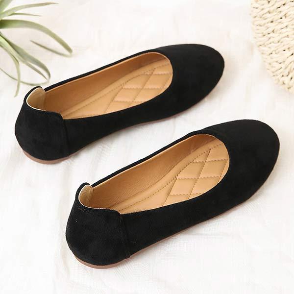 Women's Velvet Flat Shoes 31957674C