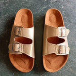 Women's Cork One-Strap Flat Sandals 60140010C