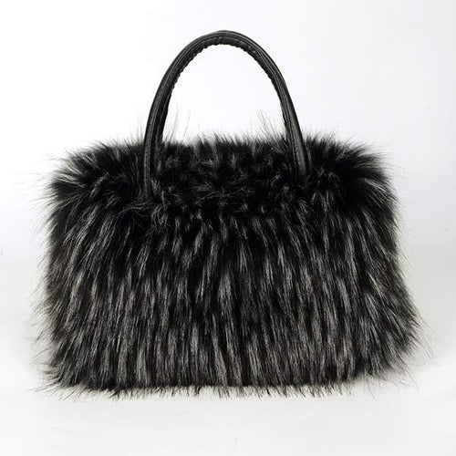 Faux Fur Raccoon Fur Large Capacity Tote Bag 88781659C