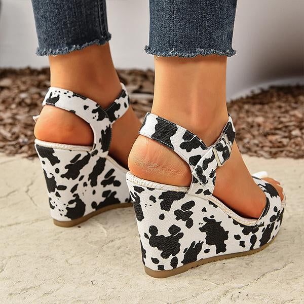 Women's Casual Printed Thick Soled Sandals 66022513S