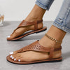 Women's Casual Flat-Soled Hollow Roman Sandals 18736239S