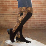 Women's Leopard Print Over-the-Knee Boots 98418234C